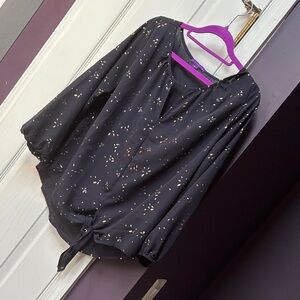 West Kei Black Floral Blouse